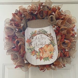 Handmade fall wreath